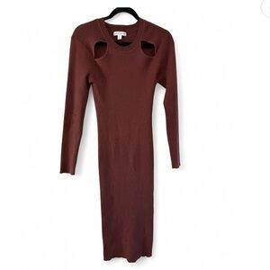 And Now This Brown Bodycon Dress Medium